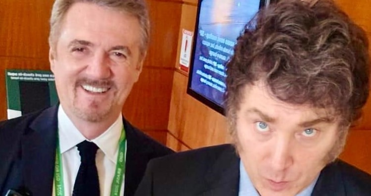 Flavio Catteneo, ceo Enel, con il presidente argentino, Javier Milei