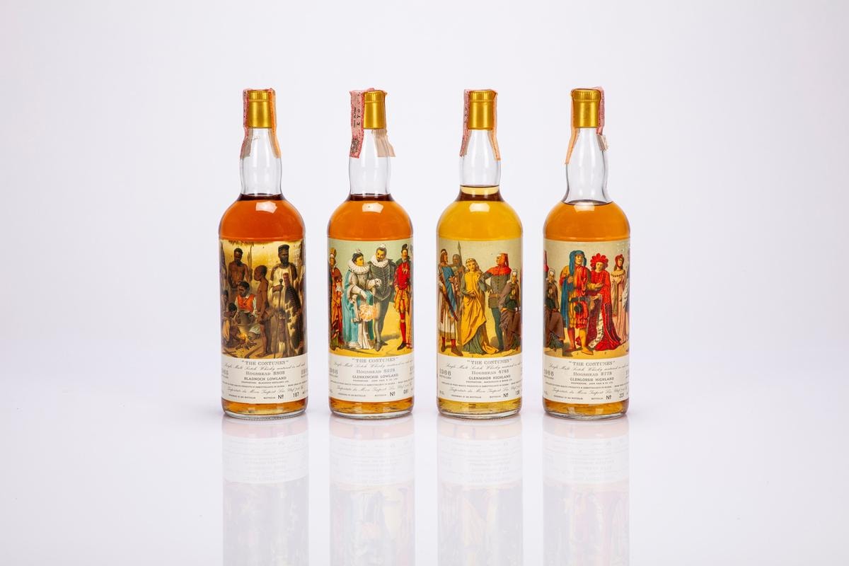 Selezione Scotch Whisky The Costumes (Lotto 66, stima 3.500-6mila euro).