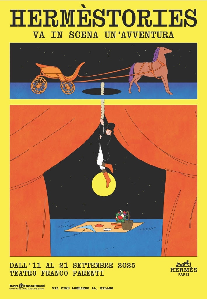 Locandina della Hermèstories, dall'11 al 21 settembre, Teatro Franco Parenti, a Milano.