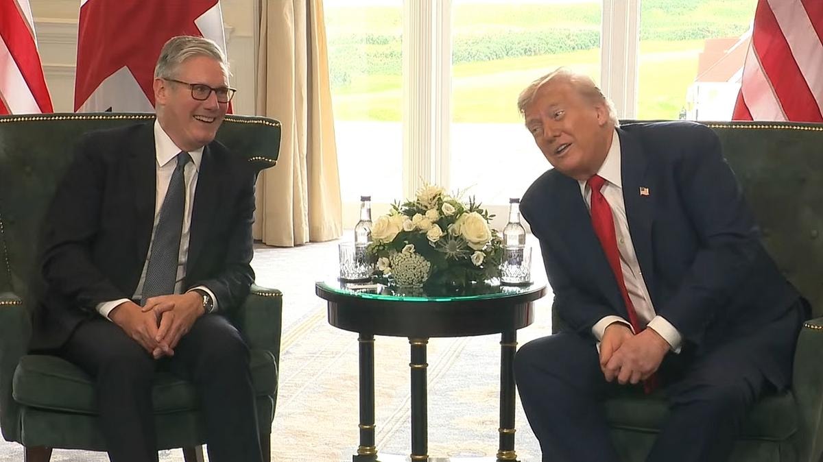 Keri Starmer e Donald Trump