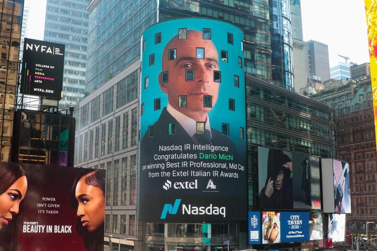 Dario Michi, Ir Acea, sulla Nasdaq Tower di New York