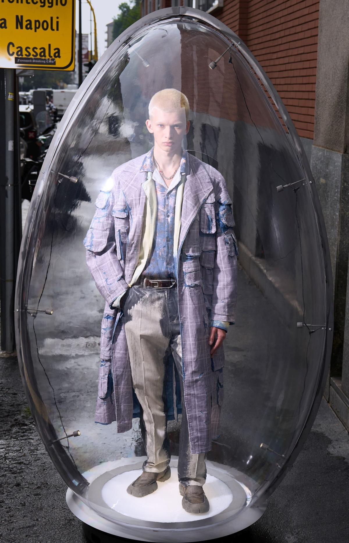Un look Diesel spring-summer 2026 (courtesy Diesel)