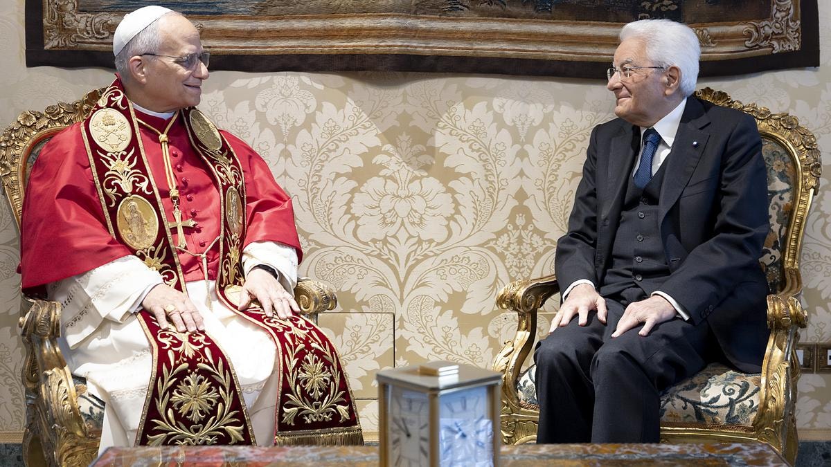 Papa Leone XIV e Sergio Mattarella