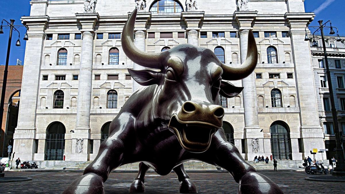 Tre anni di mercato toro a Piazza Affari