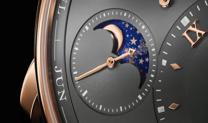 Un dettaglio del calendario perpetuo di Lange 1 di A. Lange & Söhne.