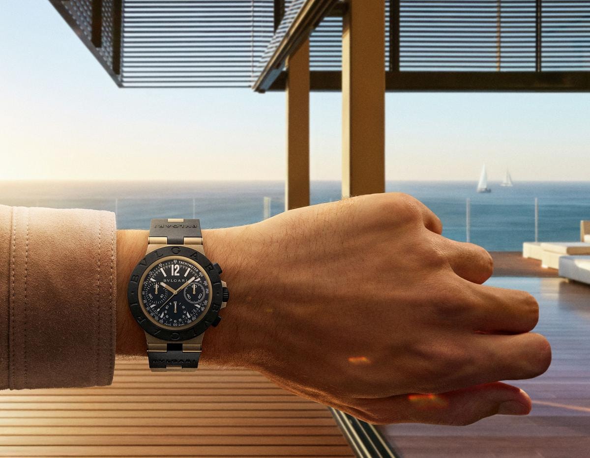 Il nuovo cronografo di Bvlgari, sport-chic nel Dna