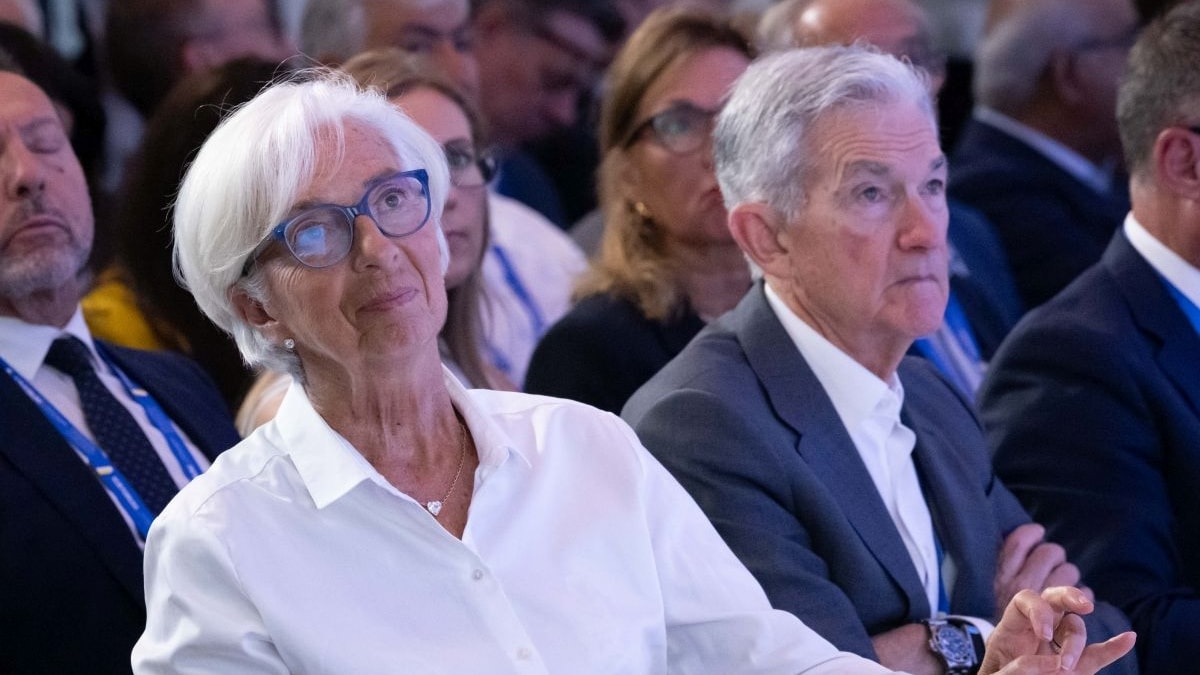 Christine Lagarde, presidente della Bce, e Jerome Powell, presidente della Fed