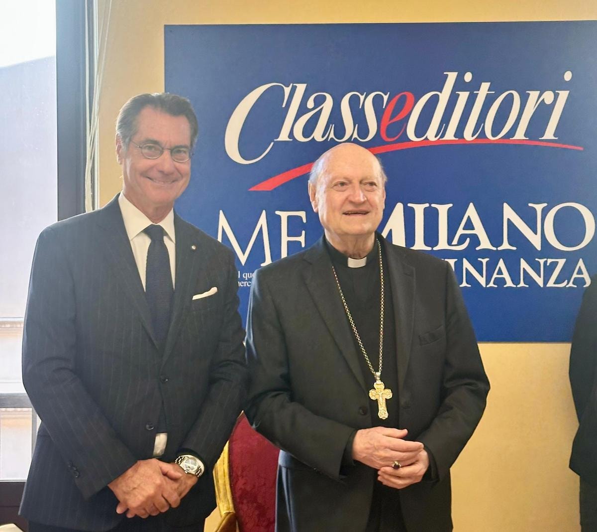 Il direttore Roberto Sommella con il cardinale Gianfranco Ravasi