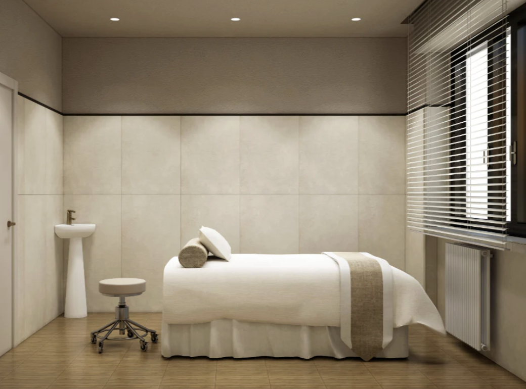 Una cabina nel centro estetico Ottodays a Milano (courtesy Ottodays)
