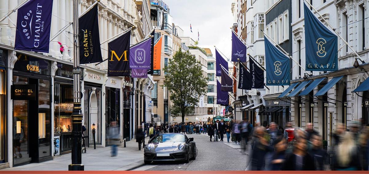 Le vie del lusso: in testa alla classifica New Bond Street