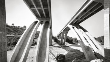 L'autostrada del Sole a Incisa Valdarno nel 1964
