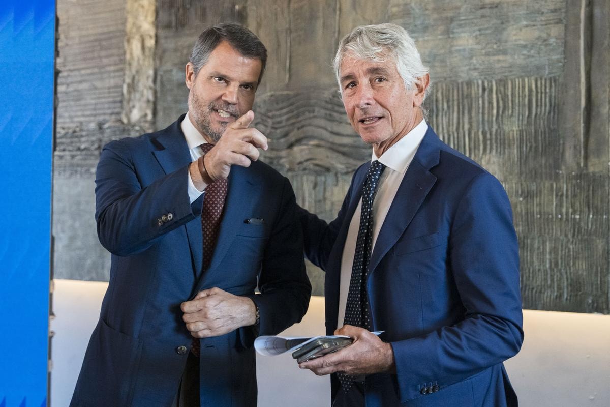 Marco Mezzaroma, presidente Sport e Salute, Andrea Abodi, ministro per lo sport e i giovani