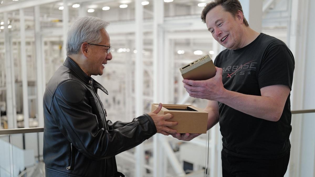 Jens Huang e Elon Musk