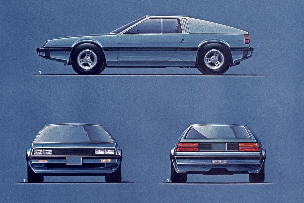 1981 DeLorean sketch