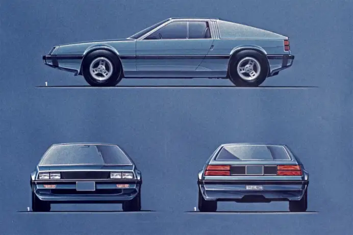 1981 DeLorean sketch