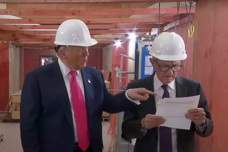 Donald Trump, presidente Usa e Jerome Powell, presidente della Fed
