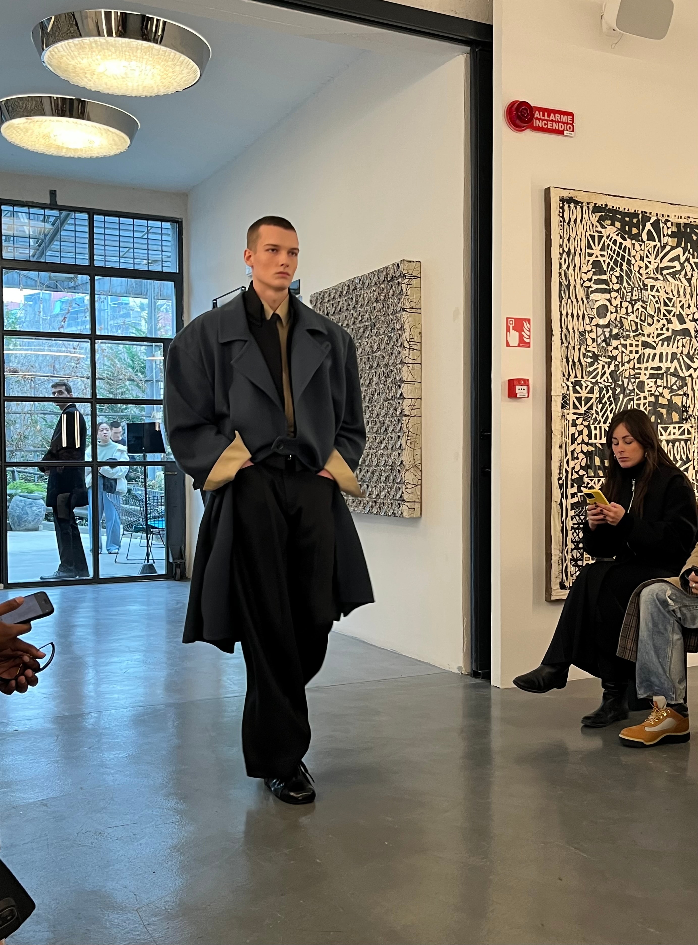 Un look Pronounce fall-winter 2026/27 (foto Giada Cardo)