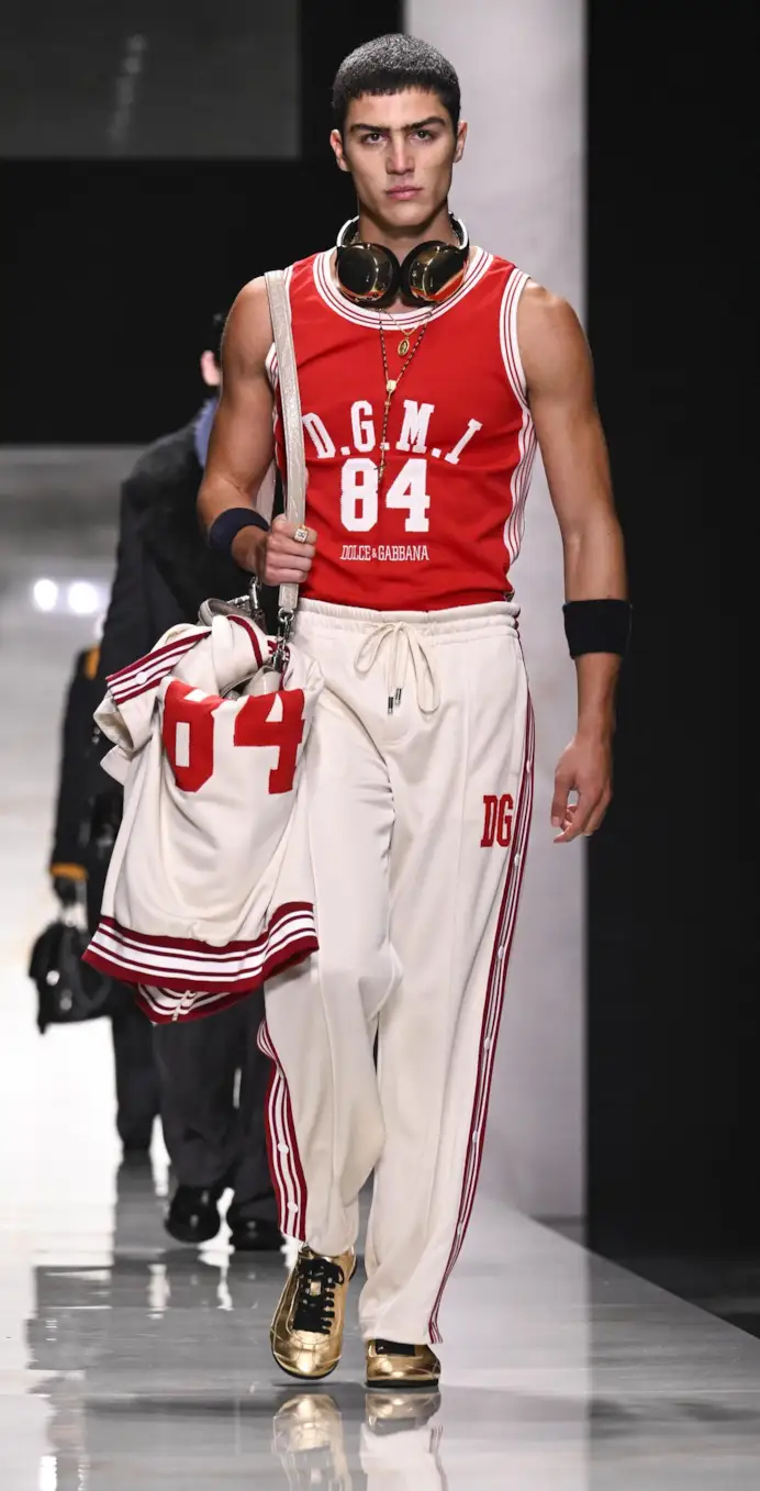 Un look Dolce&Gabbana fall-winter 2026/27 (ph Francesc Ten/MFF)