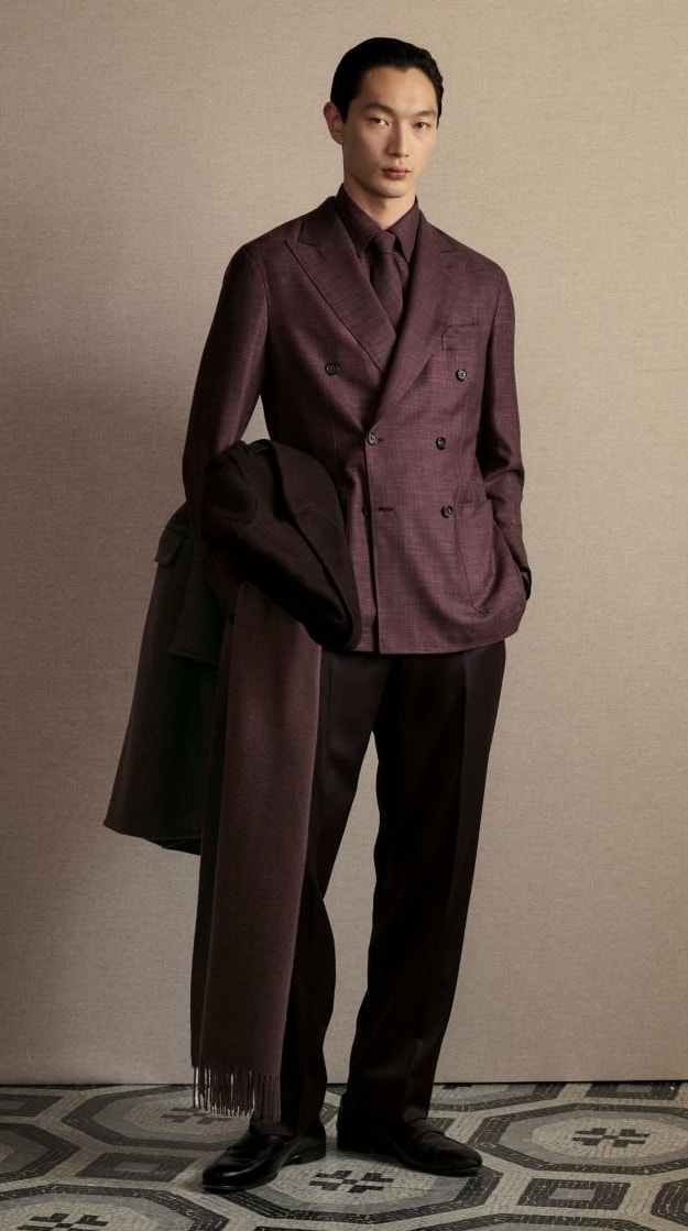 Un look Brioni fall-winter 2026 (courtesy Brioni)