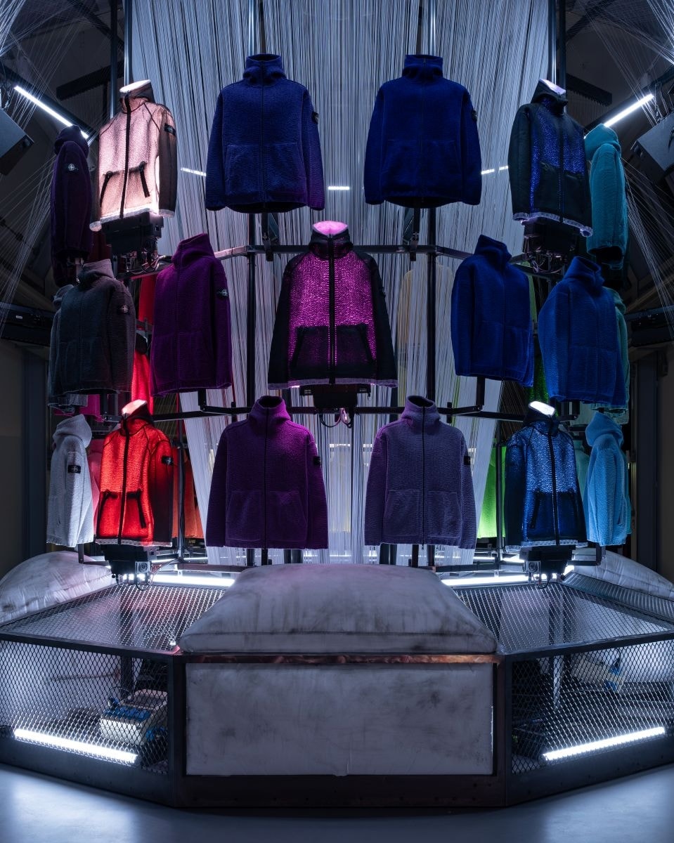 Un'installazione Stone Island fall-winter 2026/27 (courtesy Stone Island)