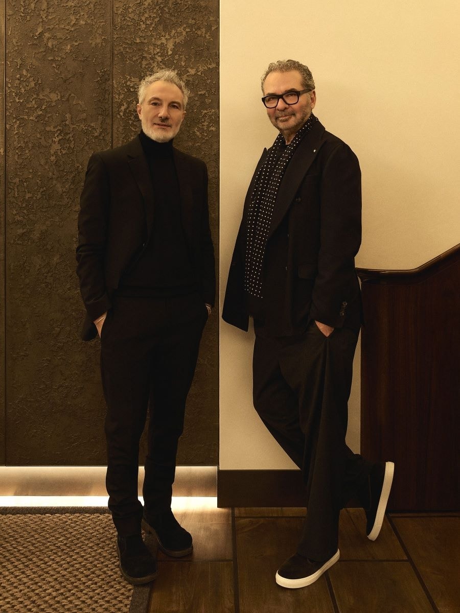 Da sinistra, Leo Rongone e Remo Ruffini (courtesy Moncler)