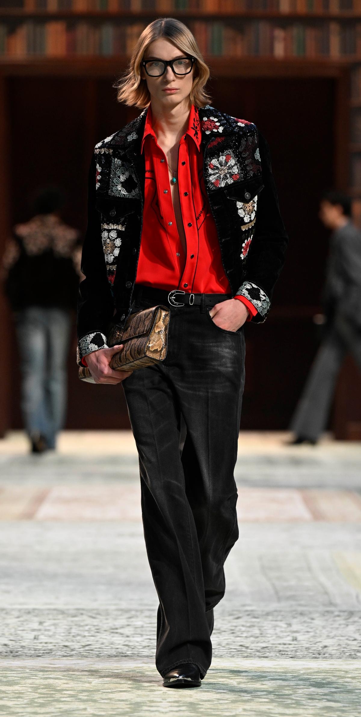 Un look Amiri fall-winter 2026/27 (ph Francesc Ten/MFF)