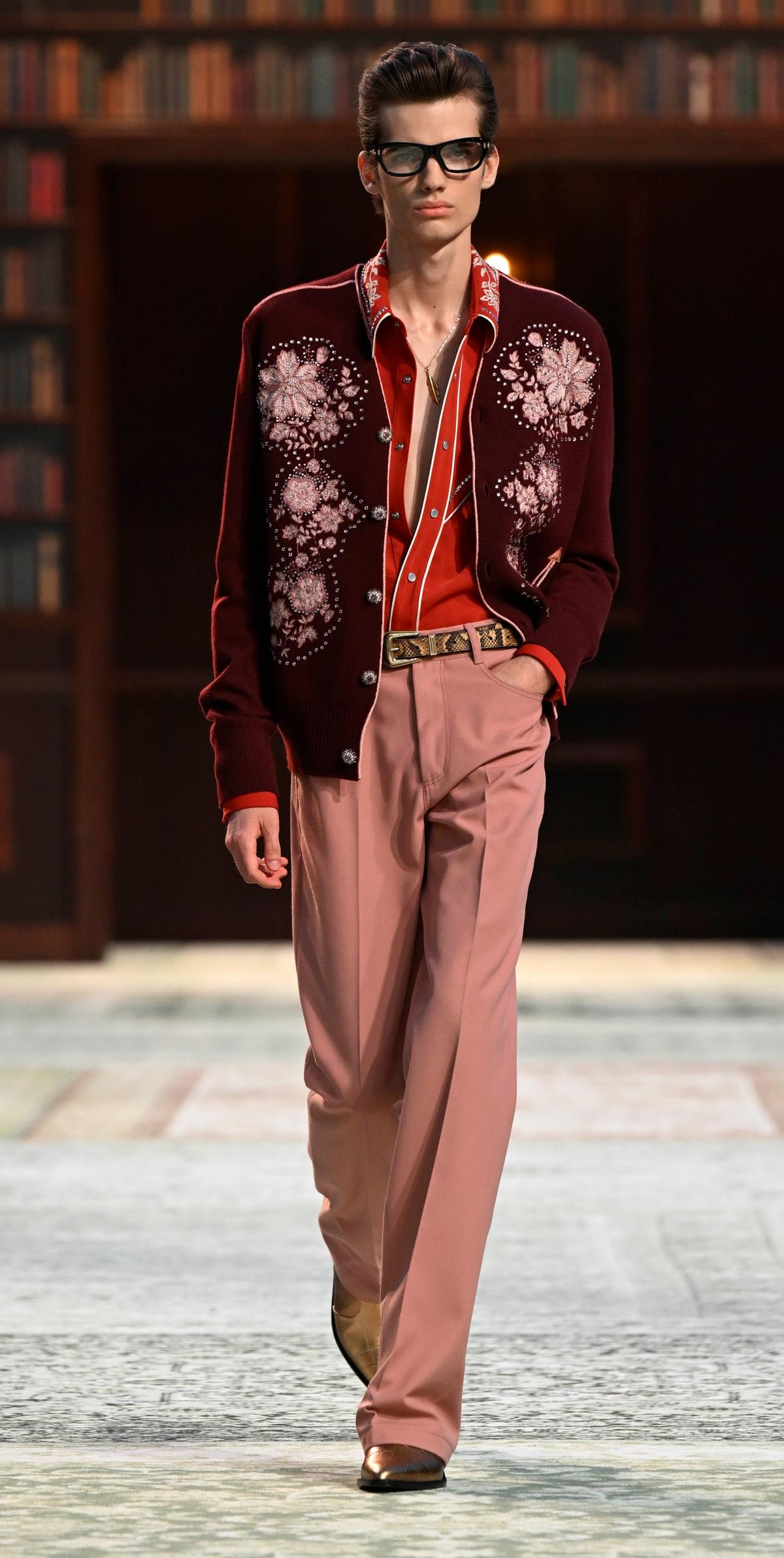 Un look Amiri fall-winter 2026/27 (ph Francesc Ten/MFF)