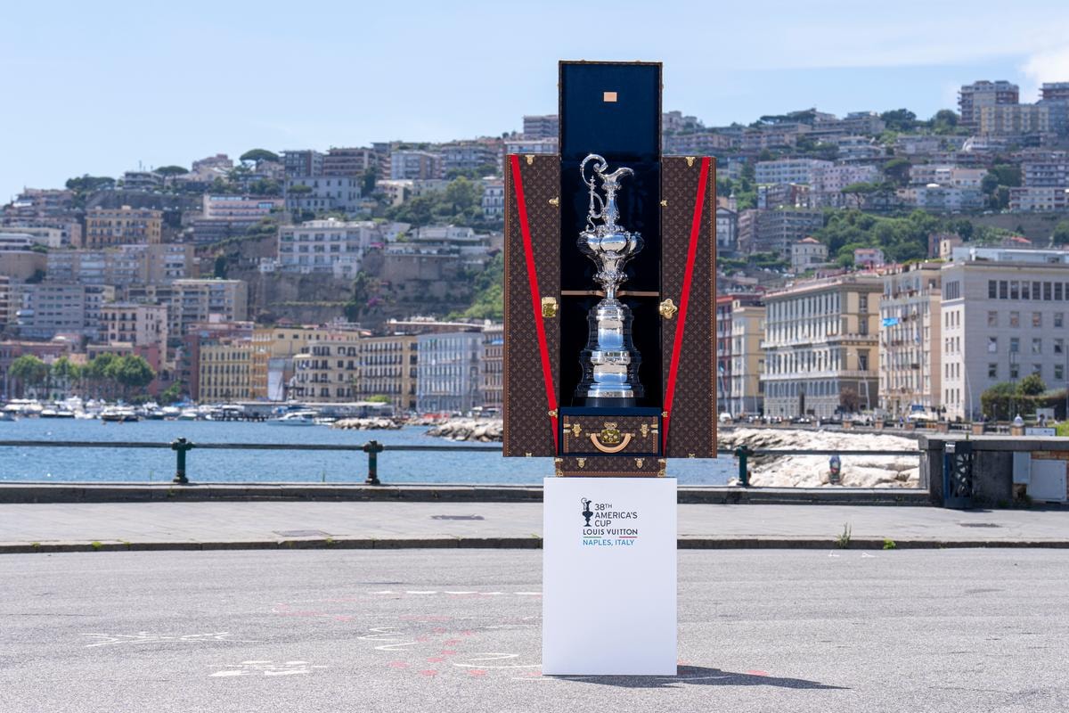 May 27, 2025. Louis Vuitton 38 America’s Cup. America’s Cup trophy in Naples.