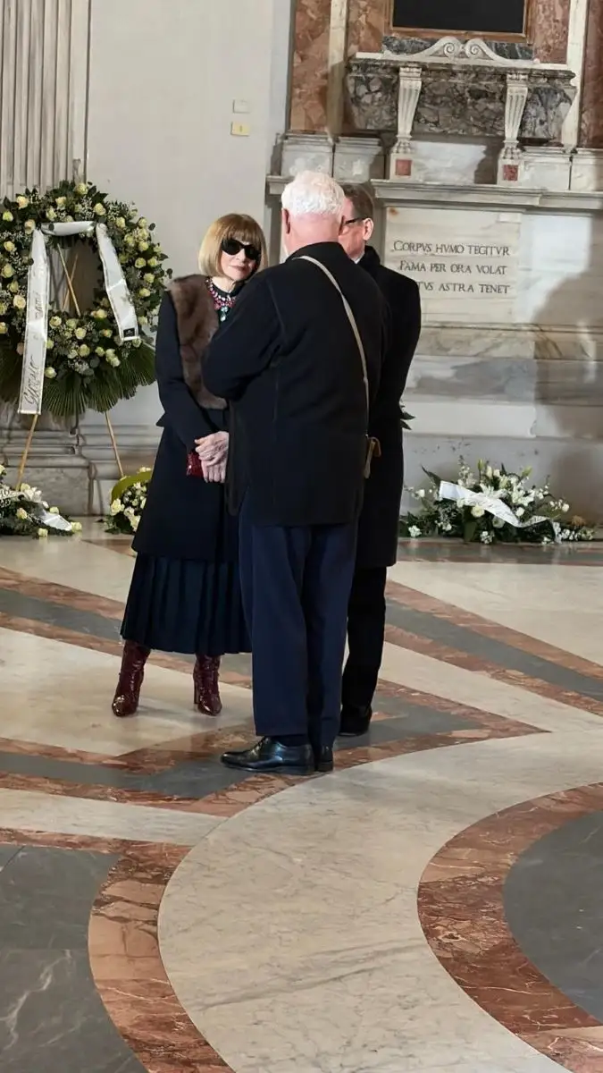 Anna Wintour al funerale di Valentino Garavani (ph Martina Ferraro)