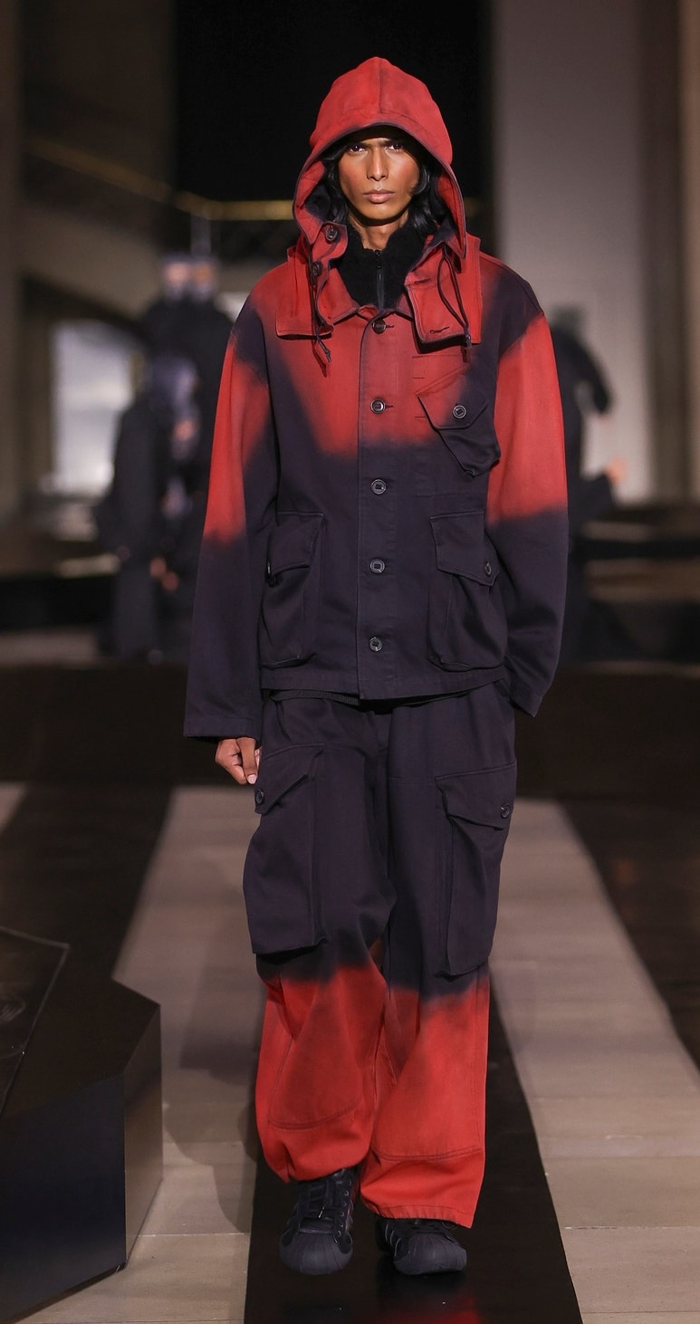 Un outfit Y-3 autunno-inverno 2026/27 (courtesy Y-3)