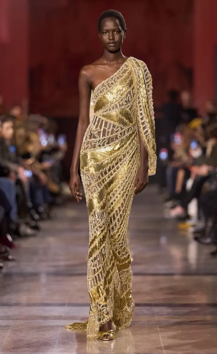 Un look Elie Saab spring-summer 2026 (courtesy Elie Saab)