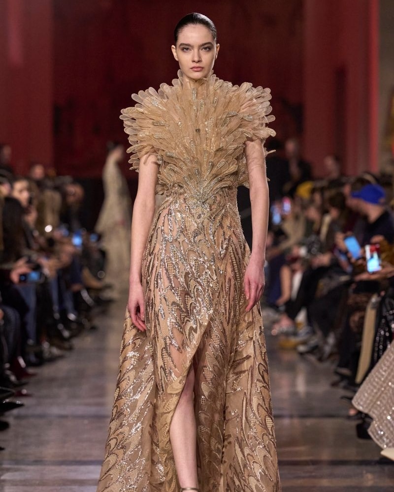 Un look Elie Saab haute couture spring-summer 2026 (courtesy Elie Saab)