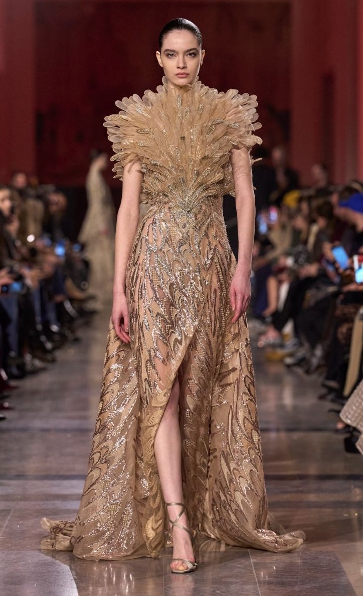 Un look Elie Saab haute couture spring-summer 2026 (courtesy Elie Saab)