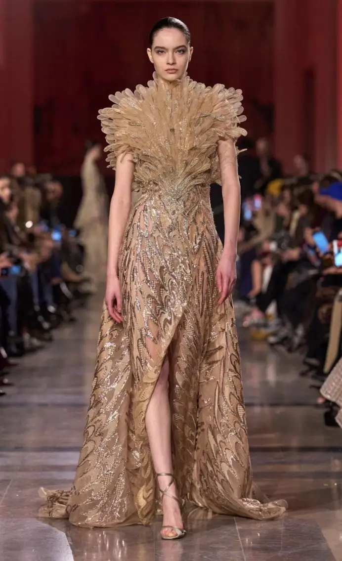 Un look Elie Saab haute couture spring-summer 2026 (courtesy Elie Saab)