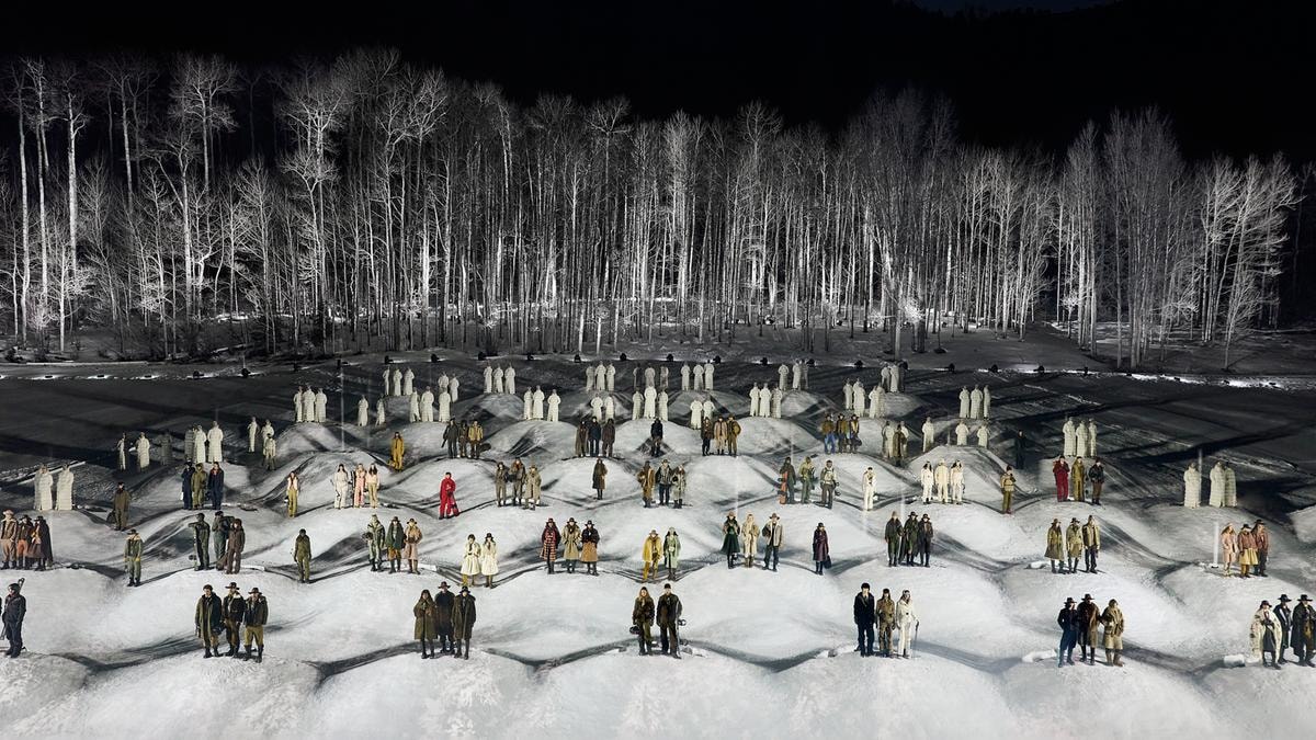 Il finale dello show Moncler Grenoble ad Aspen (courtesy Moncler)