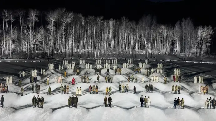 Il finale dello show Moncler Grenoble ad Aspen (courtesy Moncler)