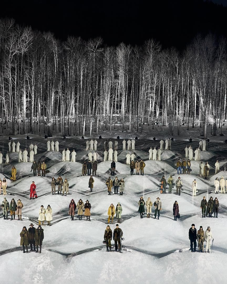 Il finale dello show Moncler Grenoble ad Aspen (courtesy Moncler)