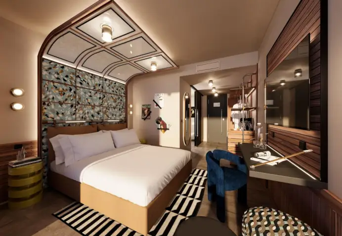 Una delle camere del Canopy by Hilton Milan Duomo.