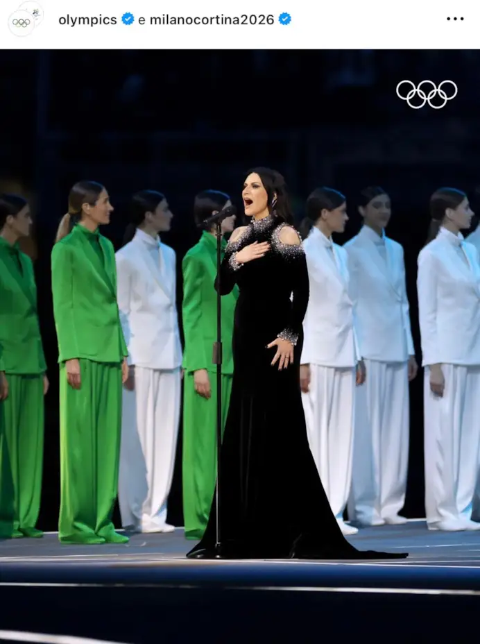 Laura Pausini (ph Instagram @milanocortina2026)