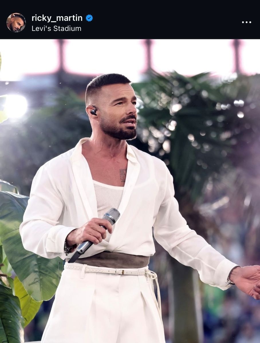 Ricky Martin al Super bowl 2026 (Instagram @ricky_martin)