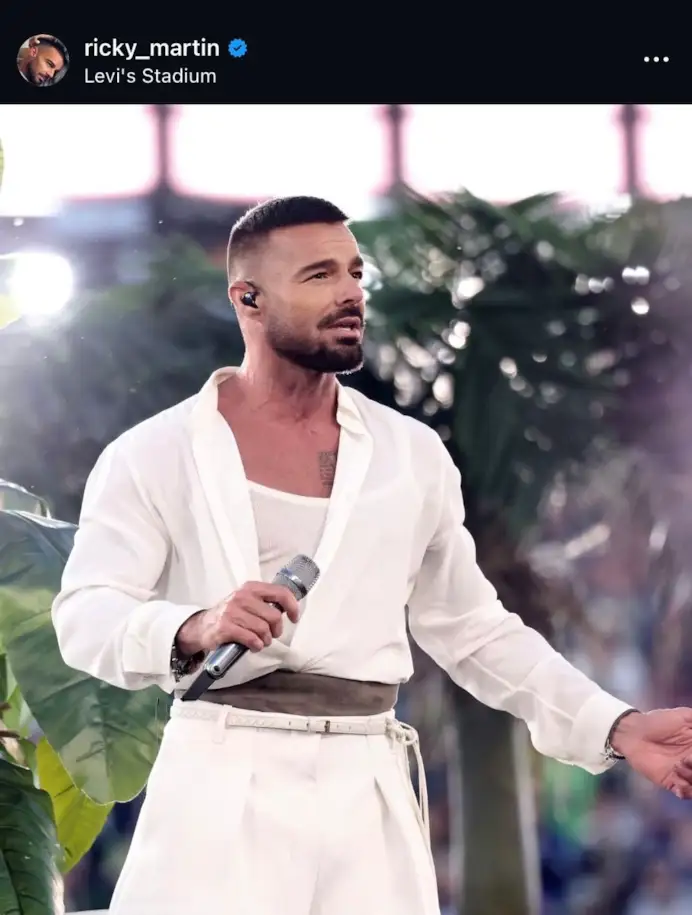 Ricky Martin al Super bowl 2026 (Instagram @ricky_martin)