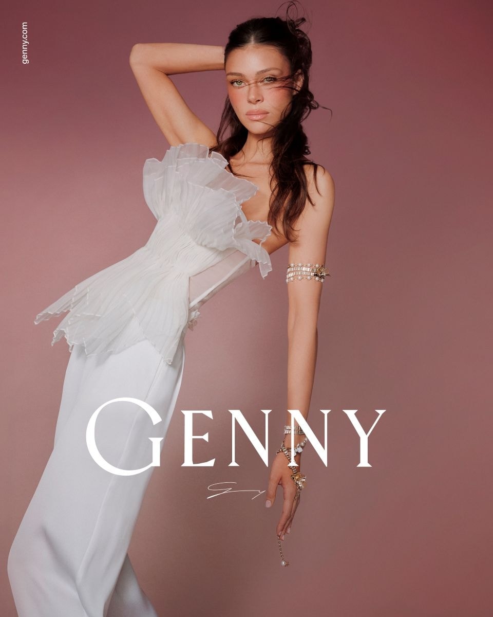 Nicola Peltz Beckham nella campagna spring-summer 2026 di Genny (courtesy Genny)