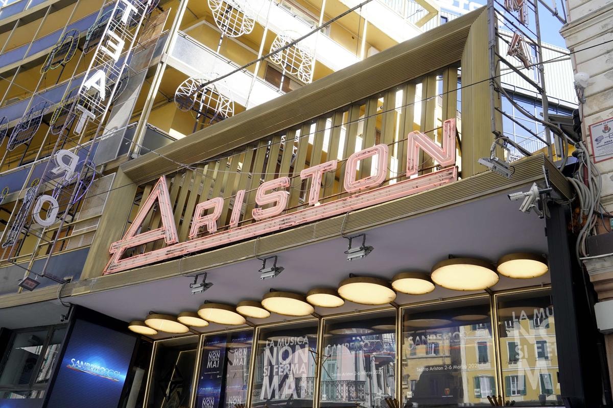 Il teatro Ariston a Sanremo
