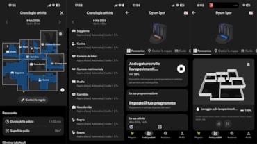 Il rullo viene pulito e idratato con acqua pulita a ogni rotazione da 12 diffusori e una spazzola in acciaioLa camera intelligente identifica il tipo di macchia e programma il numero di passaggi ideale del robotIl rullo motorizzato si sposta lateralmente sino a 40 millimetri per assicurare un lavaggio a filo delle paretiLa luce led verde evidenzia macchie e residui e lavora in modo sinergico con la camera intelligenteLa base integra un alloggiamento per la pulizia profonda del rullo con acqua calda a 60 gradi e detersivo probioticoL'app per smartphone consente di personalizzare la pulizia per ogni stanza e controllare da remoto il robot