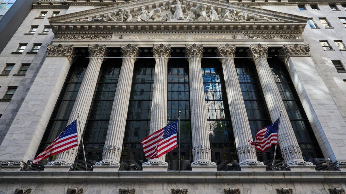 La borsa di New York a Wall Street