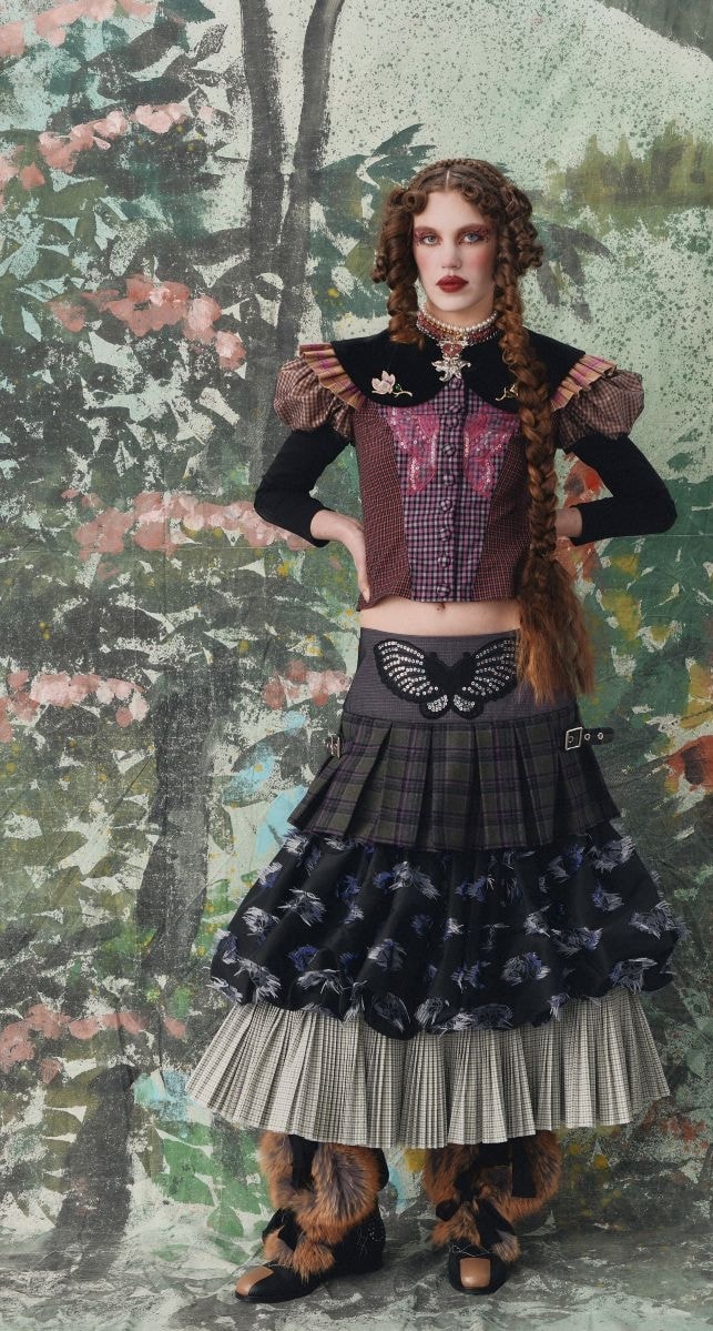 Un look Chopova Lowena autunno-inverno 2026 (courtesy Chopova Lowena)
