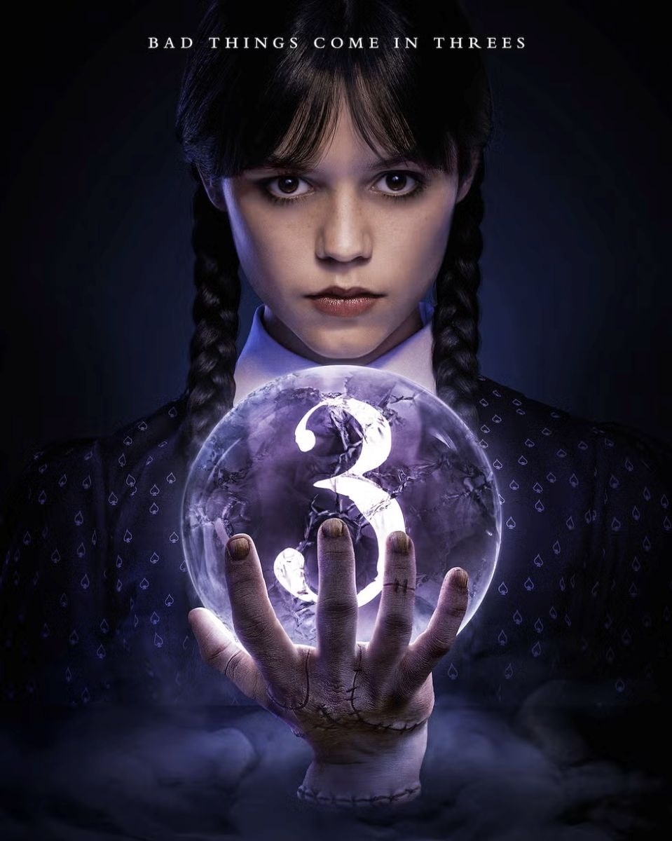La locandina della terza stagione di Mercoledì (courtesy Netflix)