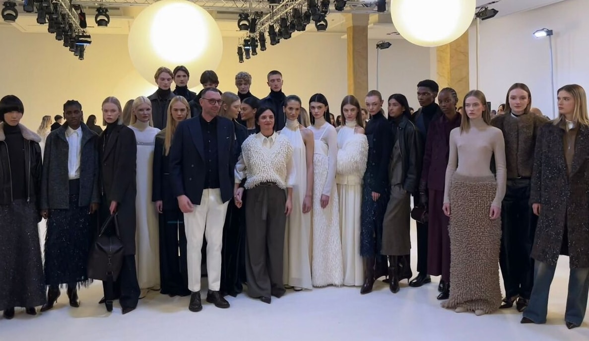 Il finale della sfilata Peserico fall-winter 2026/27 (foto Giada Cardo)