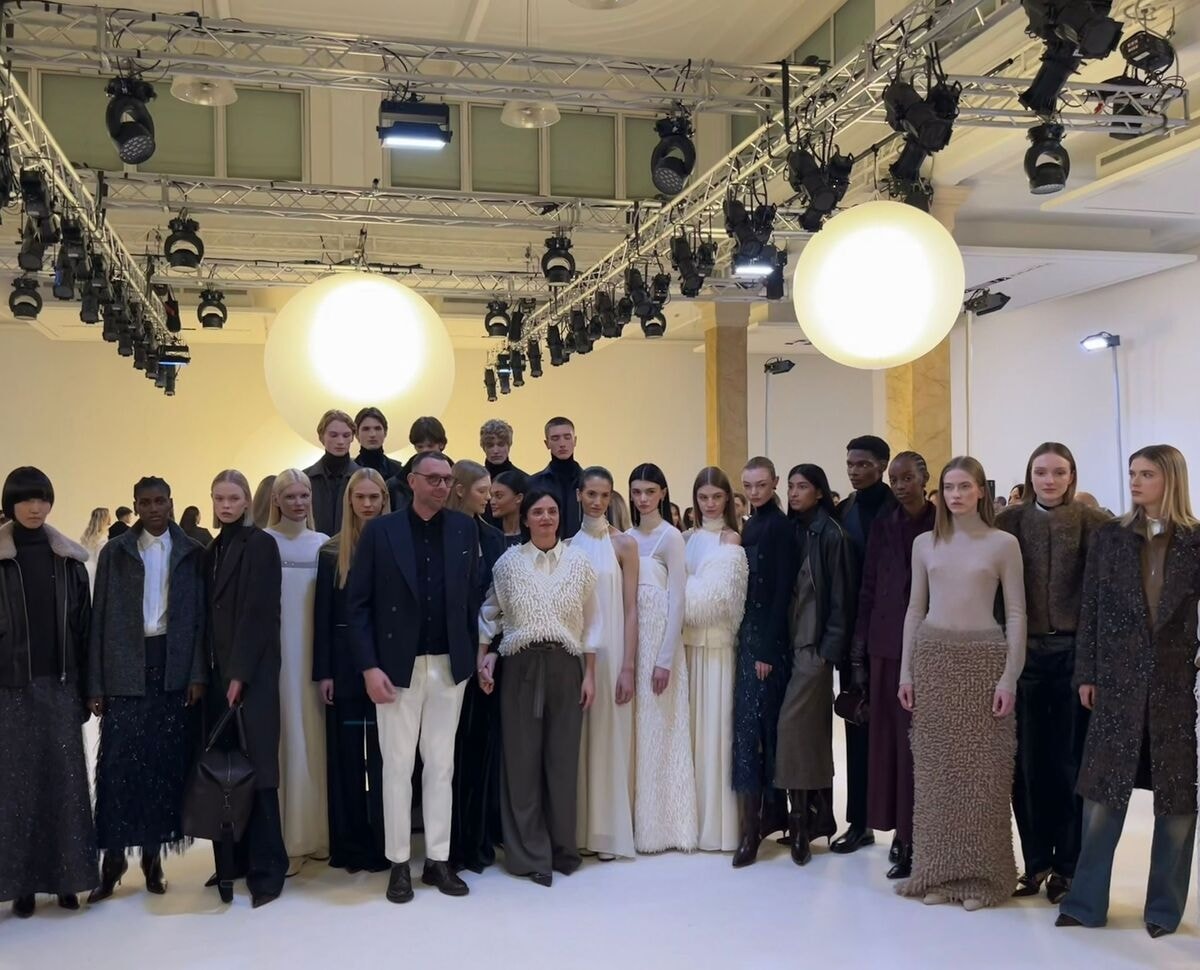Il finale della sfilata Peserico fall-winter 2026/27 (foto Giada Cardo)