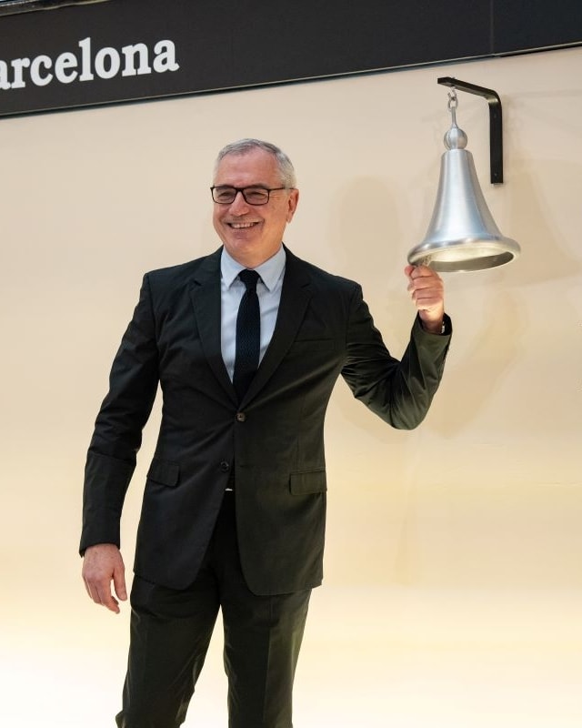 Marc Puig alla cerimonia di quotazione di Puig (courtesy Puig)